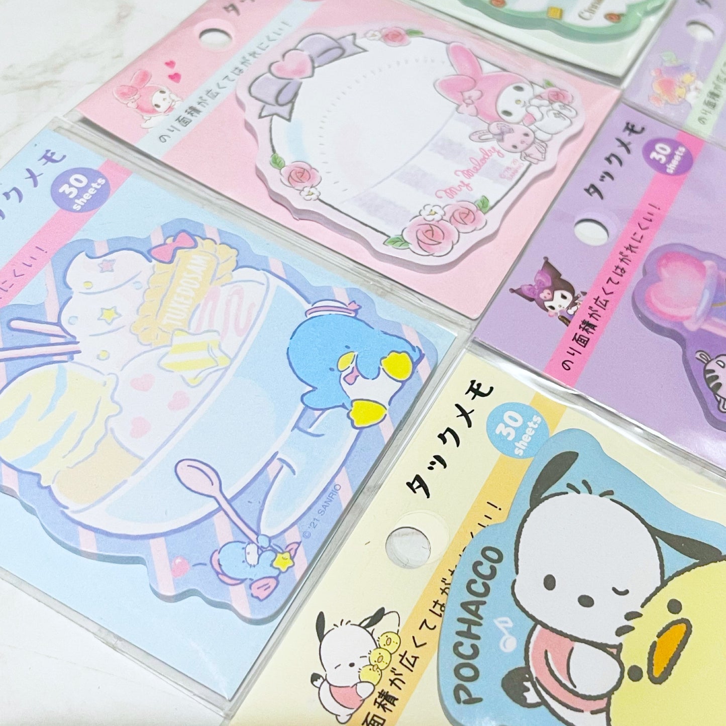 Shaped Sanrio sticky notes