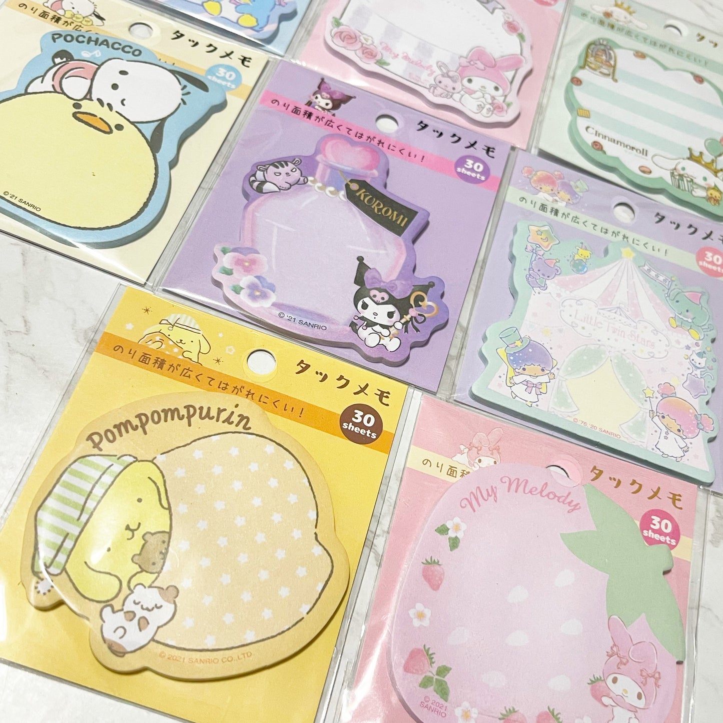 Shaped Sanrio sticky notes