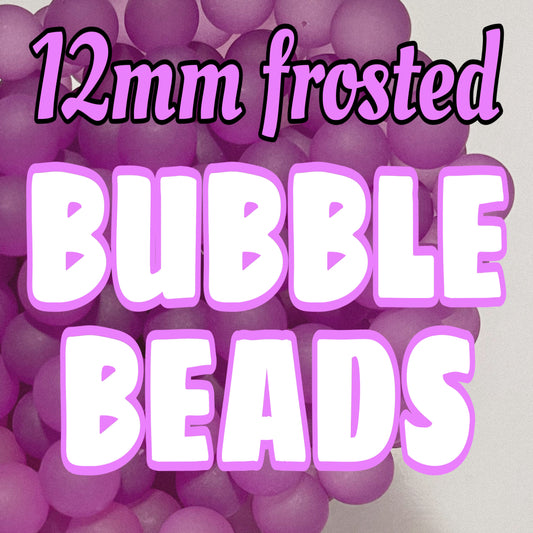 12 mm Frosted Bubble Beads