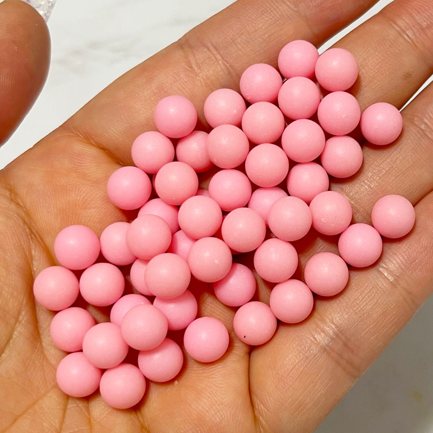 Solid color bubble beads