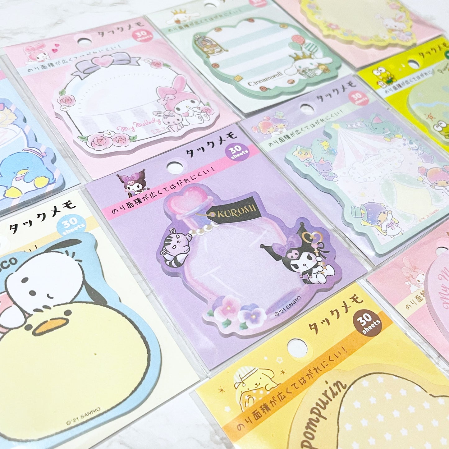 Shaped Sanrio sticky notes